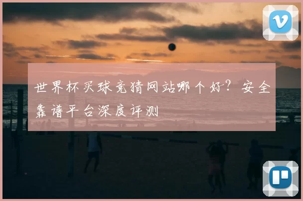 世界杯买球竞猜网站哪个好？安全靠谱平台深度评测