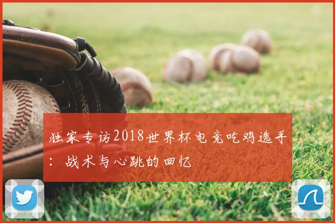 独家专访2018世界杯电竞吃鸡选手:战术与心跳的回忆